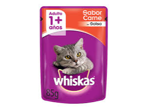 ALIMENTO WHISKAS PARA GATO CARNE X SOBRE