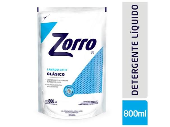 JABON LIQUIDO ZORRO CLASICO X 800 ML