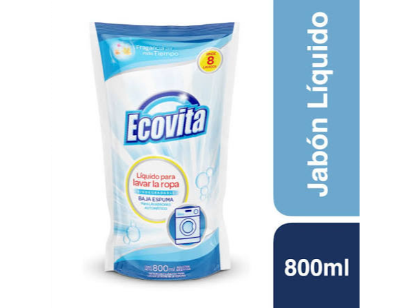 JABON LIQUIDO ECOVITA BAJA ESPUMA X 800 ML