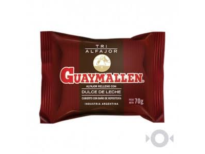 ALFAJOR GUAYMALLEN TRIPLE NEGRO X 70 GR