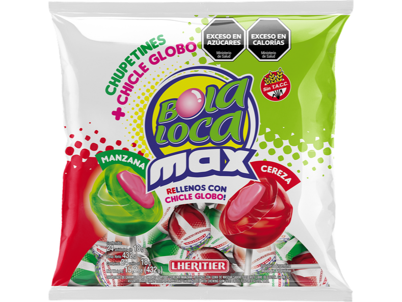 CHUPETIN BOLA LOCA MX C/CHICLE X 24 UN
