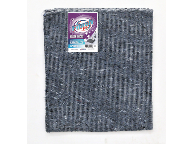 TRAPO P/PISO GRIS FIBRAN CLEAN ESTRELLA
