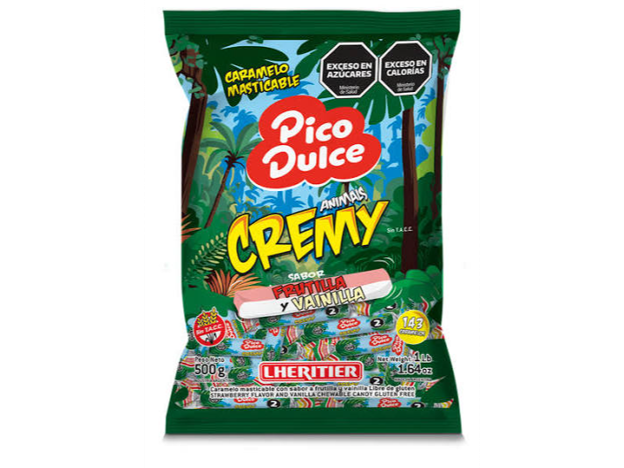 CARAMELO MASTICABLE PICO DULCE CREAMY ANIMALES X 500 GR