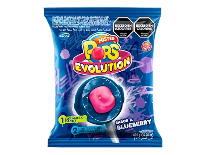 CHUPETIN MISTER POP EVOLUTION BLUEBERRY