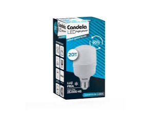FOCO CANDELA 20W LUZ BLANCA