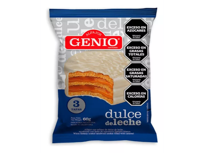 ALFAJOR GENIO TRIPLE BLANCO X 60 GR