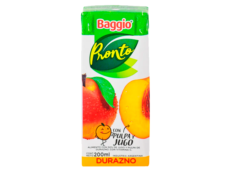 JUGOS BAGGIO DURAZNO X 200 ML de DistribuidoraJR