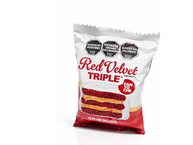 ALFAJOR FANTOCHE TRIPLE RED VELVET X 100 GR