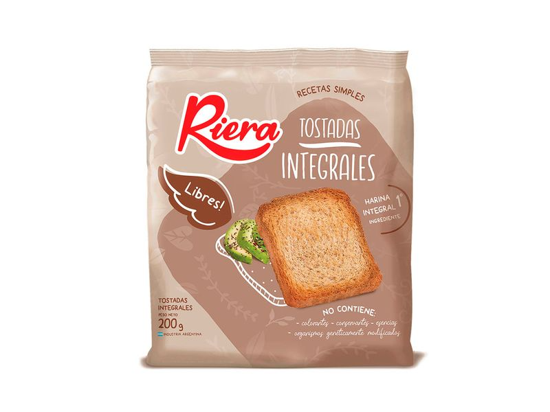 TOSTADA RIERA INTEGRAL X 200 GR