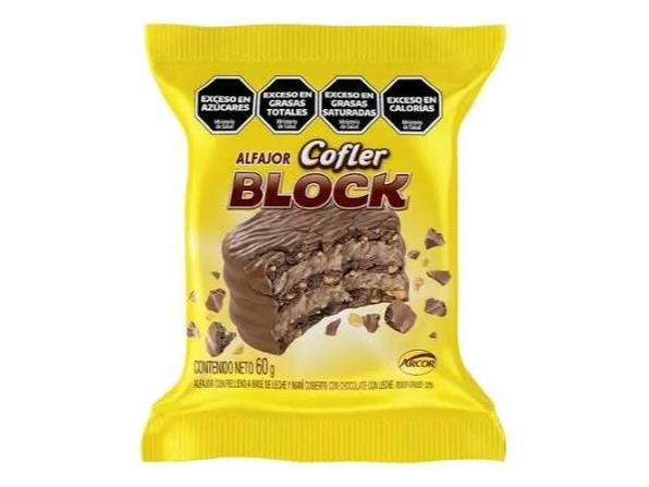 ALFAJOR COFLER BLOCK TRIPLE X 60 GR
