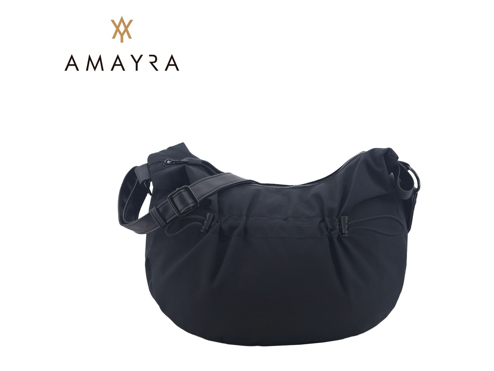 CARTERA DE TELA NEGRA AMAYRA