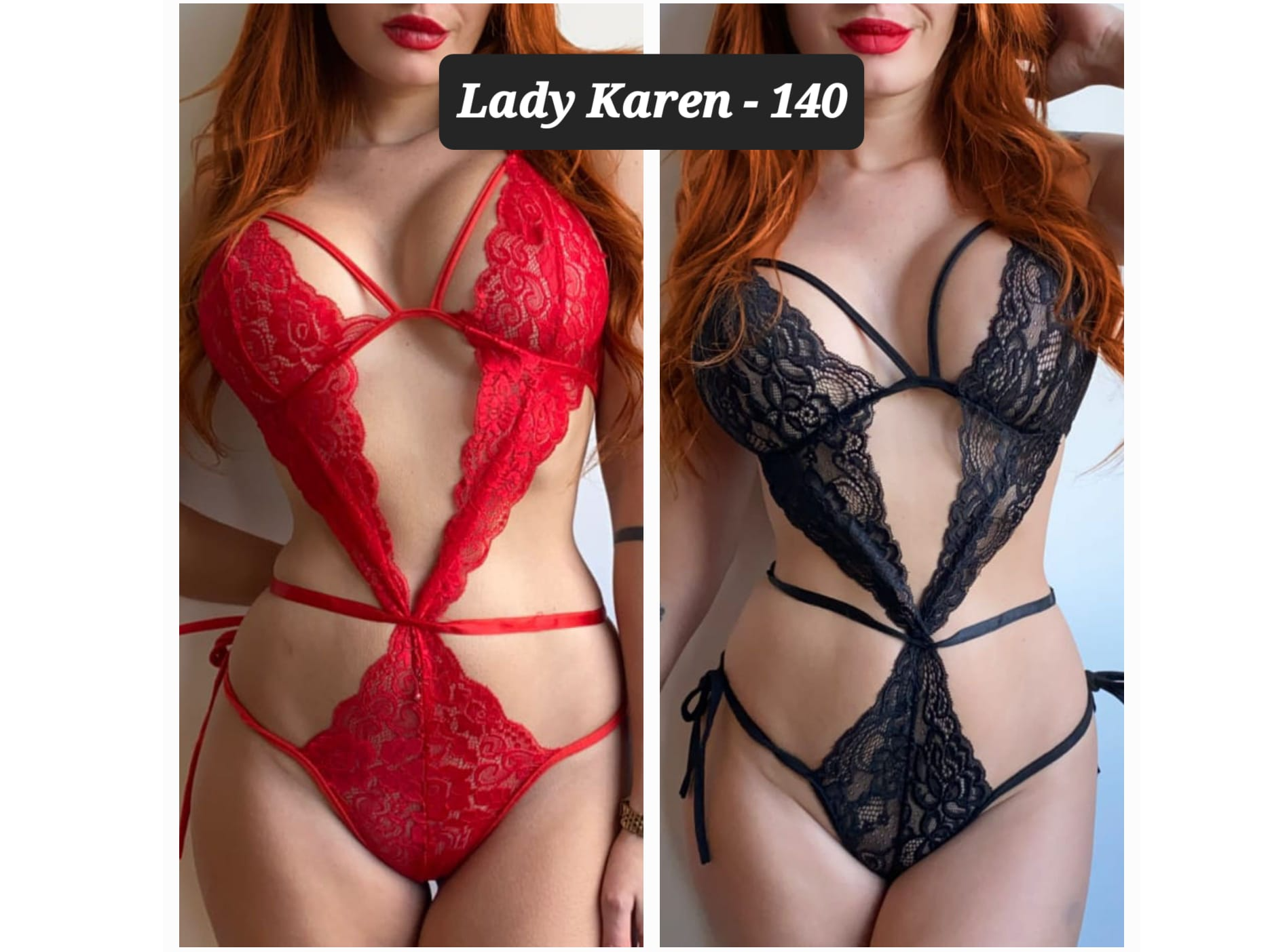 BODY ENCAJE CON TIRAS EN BUSTO - LADY KAREN 140