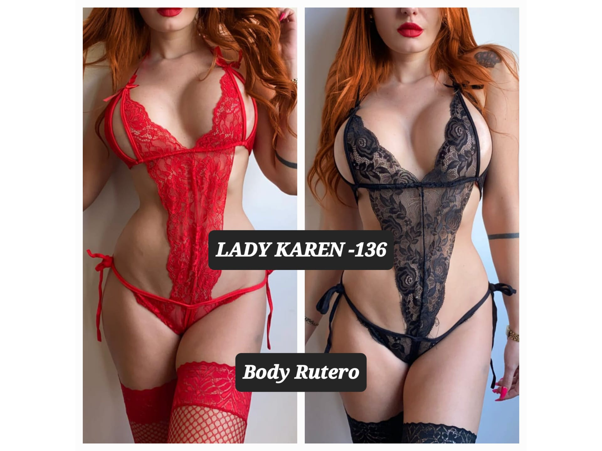 BODY DE ENCAJE ABERTURAS RUTERO - LADY KAREN 136