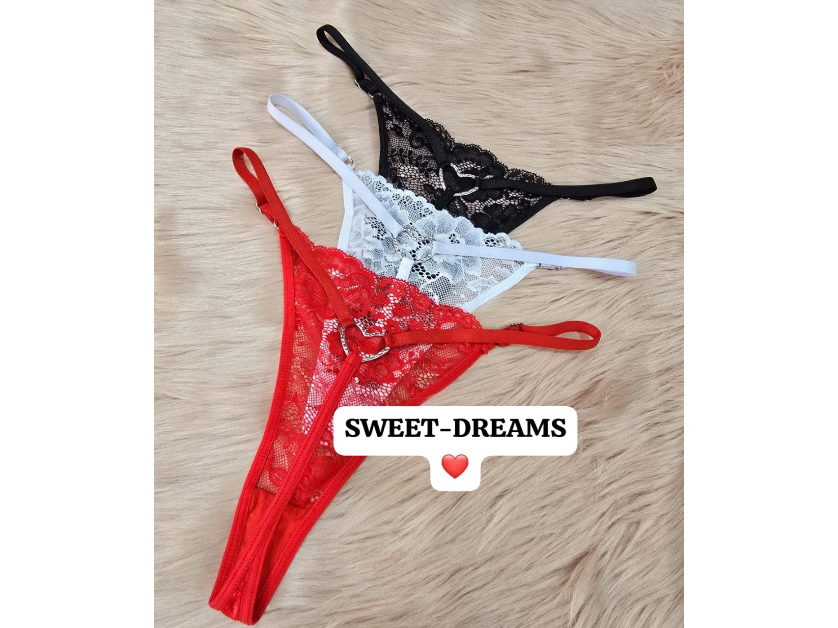 DOCENA TANGA HILO CON CORAZON XL-HONILU
