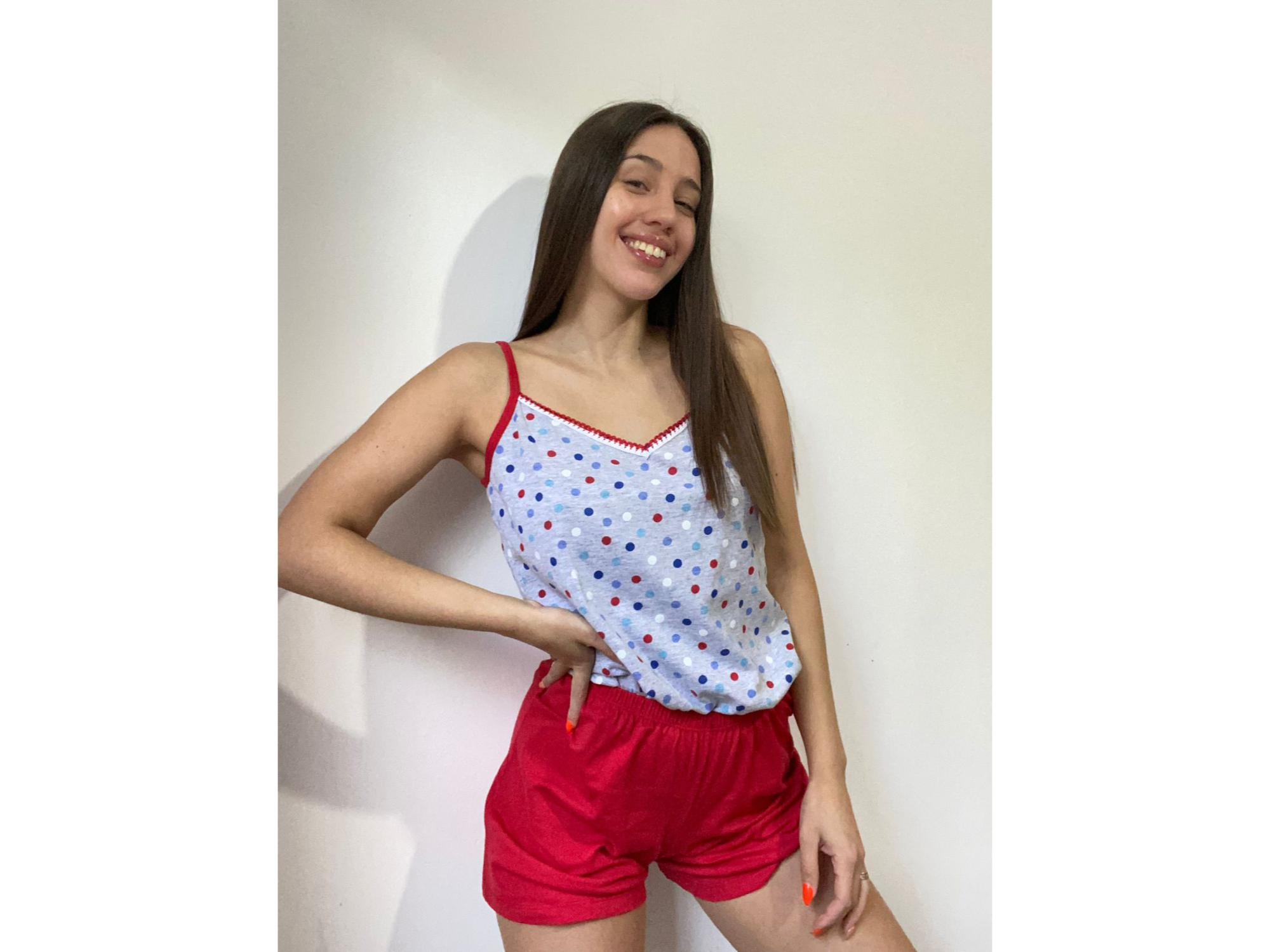 PIJAMA BRETEL CON SHORT - CAMILA