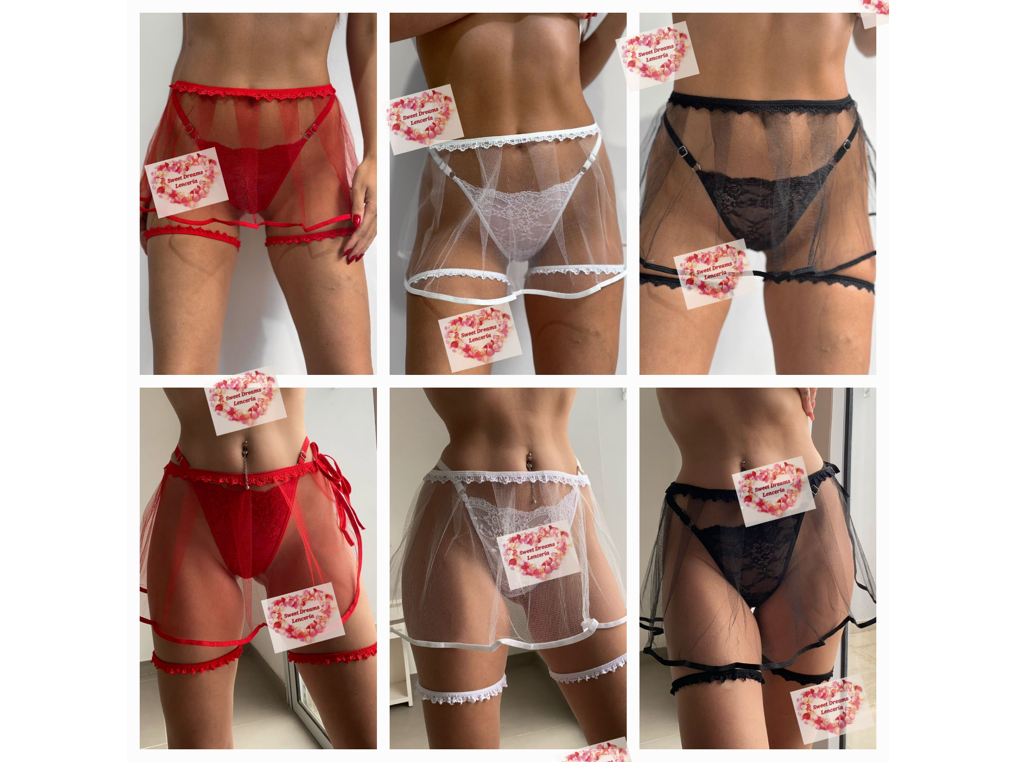 COMBO POLLERA + TANGA + LIGAS - BELLA INTIMA