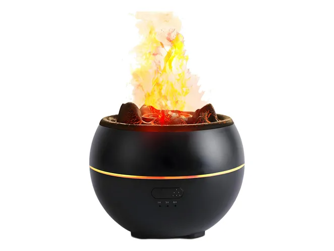Difusor Aroma Portátil Humidificador Efecto Llama Circular