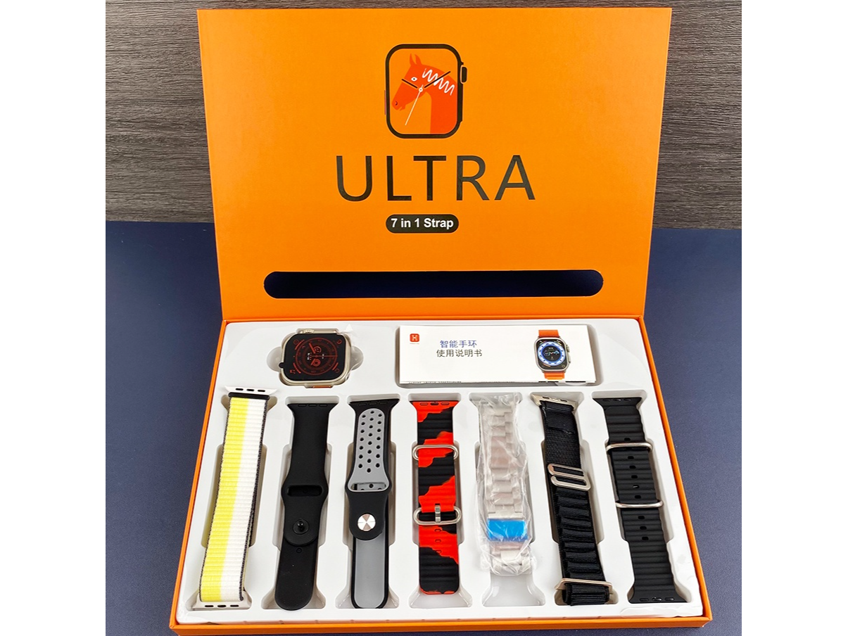 SMART WATCH ULTRA c/ 7 MALLAS