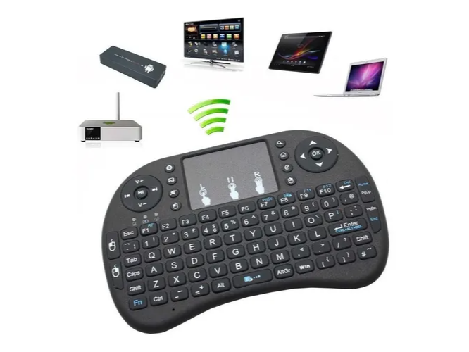 Mini Teclado Touchpad Inalambrico Con Luz :: Virtual Zone Color del teclado Negro Idioma Español