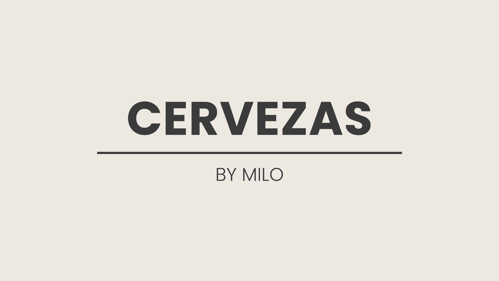 Cervezas