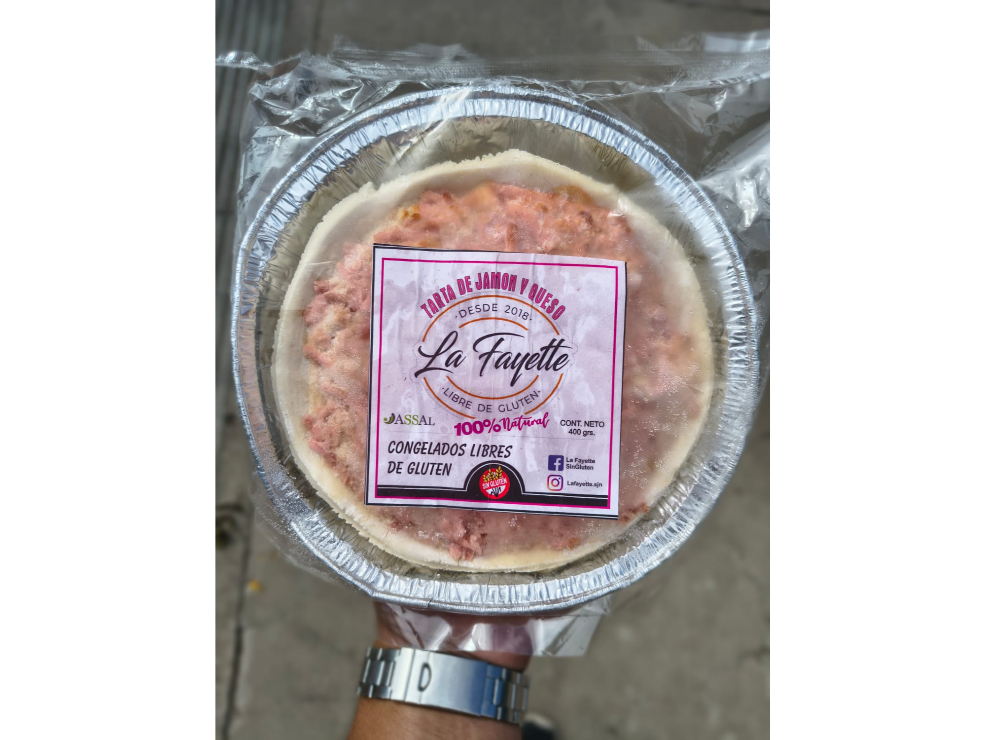 LA FAYETTE TARTA DE JAMON Y QUESO SIN TACC 400G