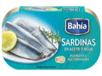 BAHIA SARDINAS EN ACEITE Y AGUA 125GR