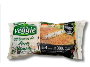 VEGGIE MILANESA DE ARROZ YAMANI SIN TACC X4 UNID