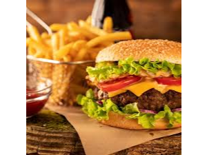 2 hamburguesas completas con papas