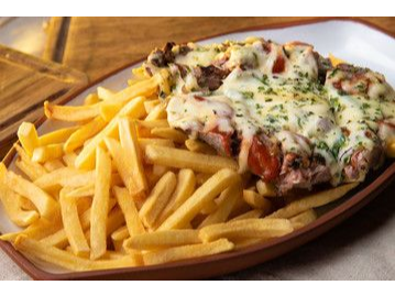 Matambre a la pizza , con papas fritas