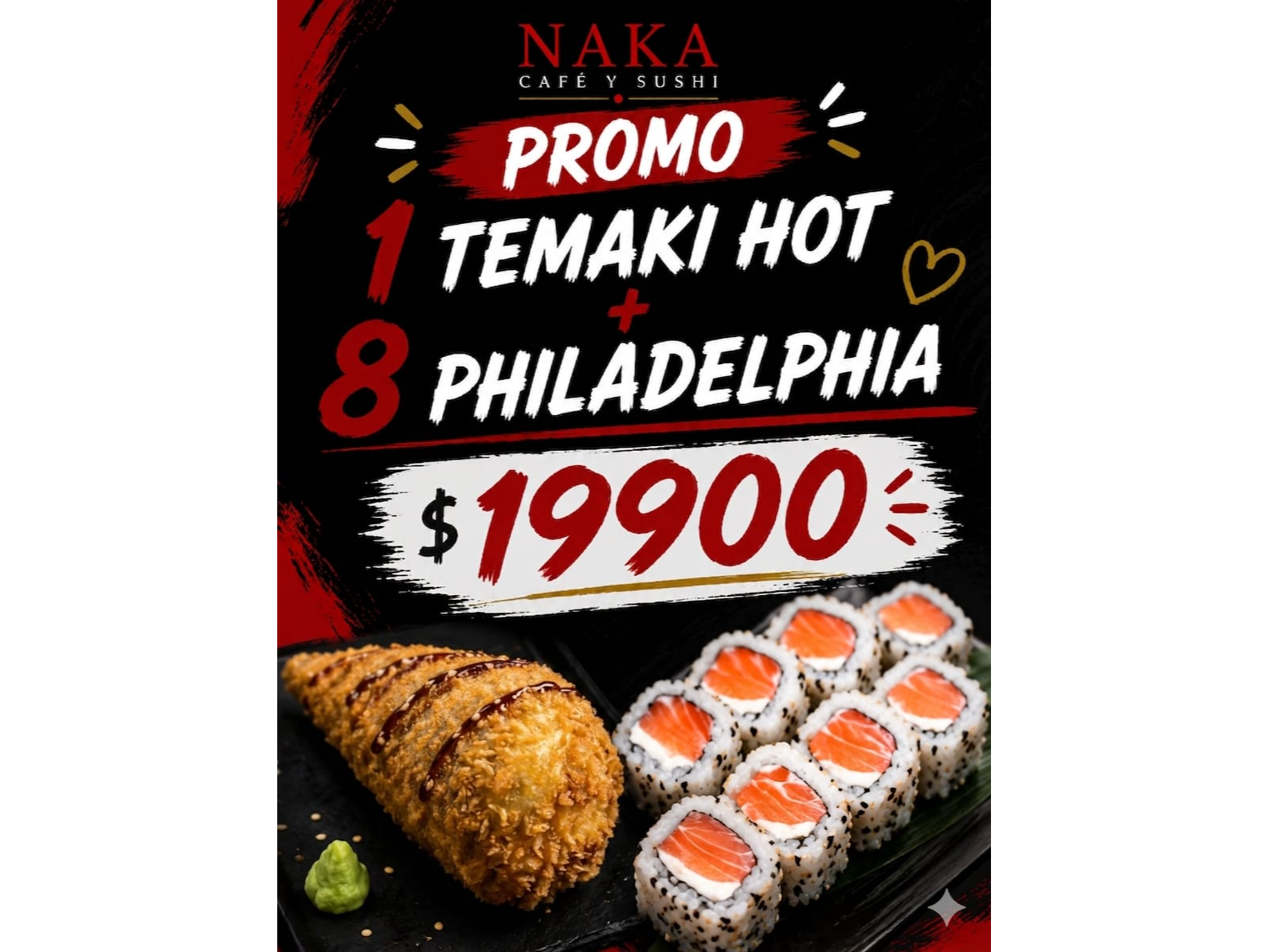 temaki hot + philadelphia