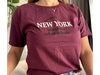 REMERA BORDADA NEW YORK BORDO