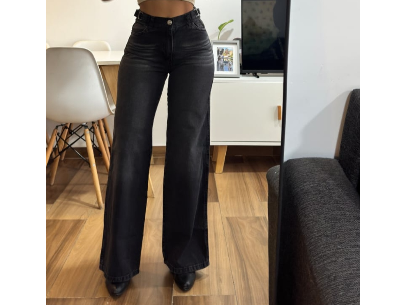 WIDE LEG GRIS CON REGULADOR