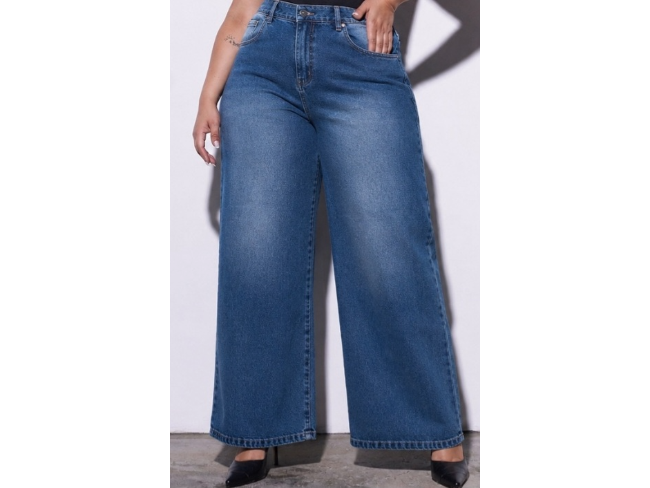WIDE LEG CURVI AZUL