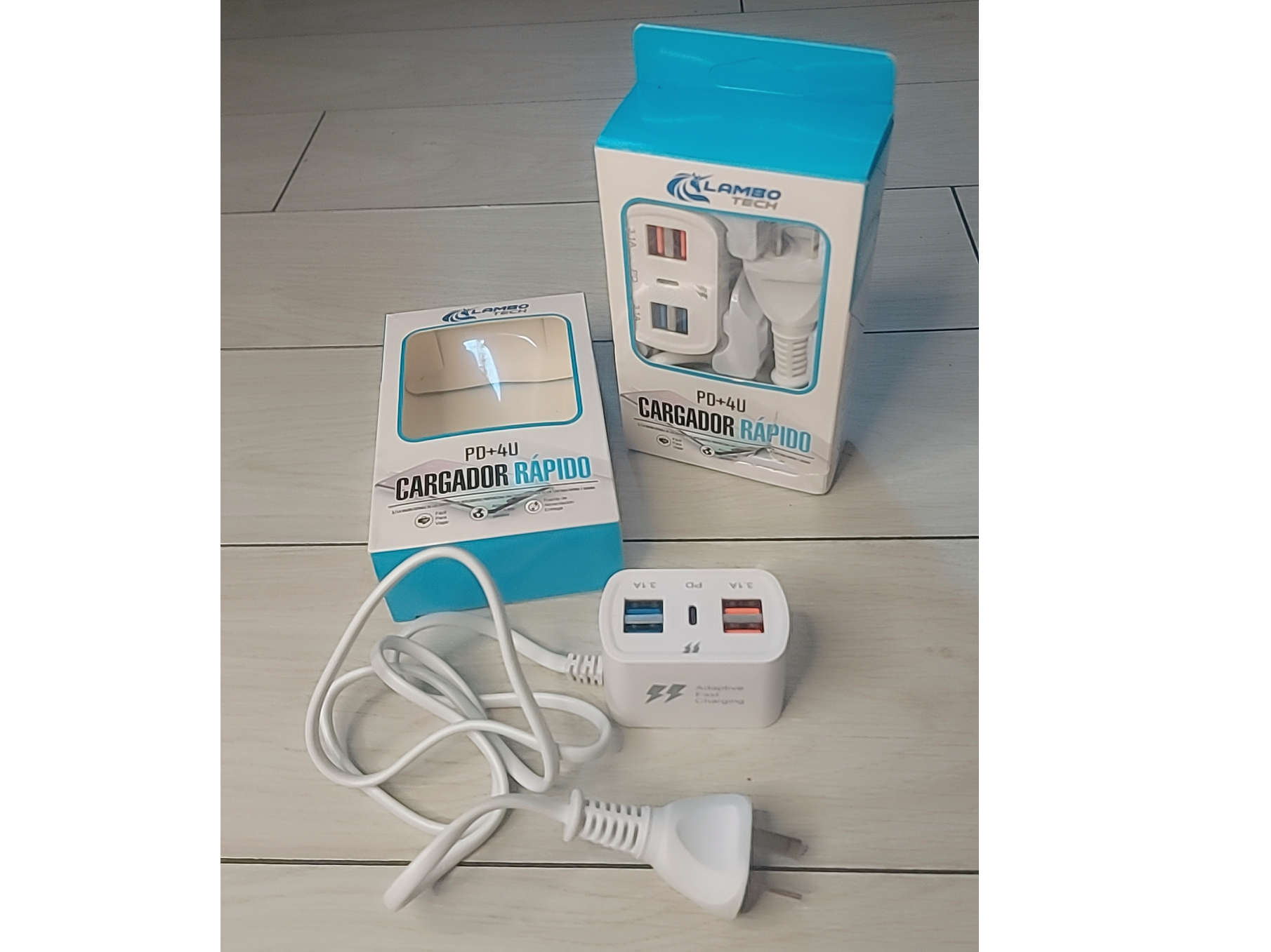 CARGADOR RAPIDO PD + 4 USB