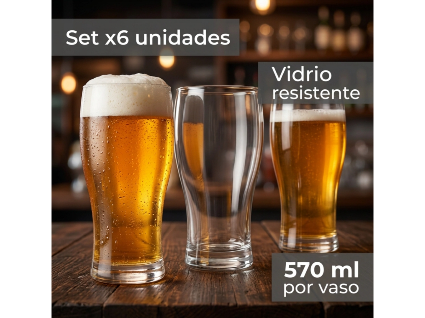 VASOS CERVECEROS x6