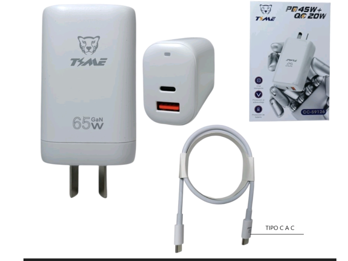 CARGADOR MARCA TIME 45 W