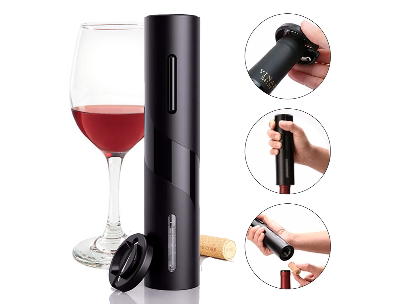 Sacacorcho destapador automático
