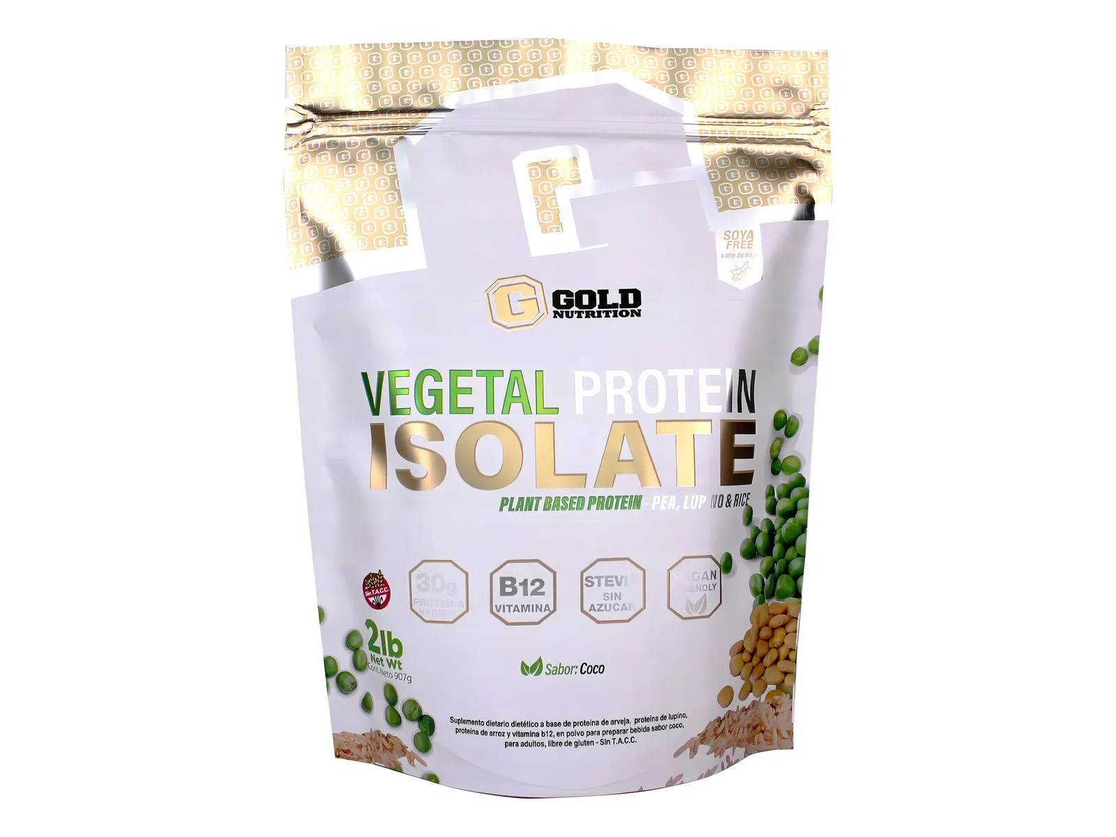 VEGETAL PROTEIN ISOLATE - GOLD NUTRITION x 2 Libras
