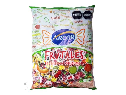 CARAMELOS FRUTALES ARCOR x 800g