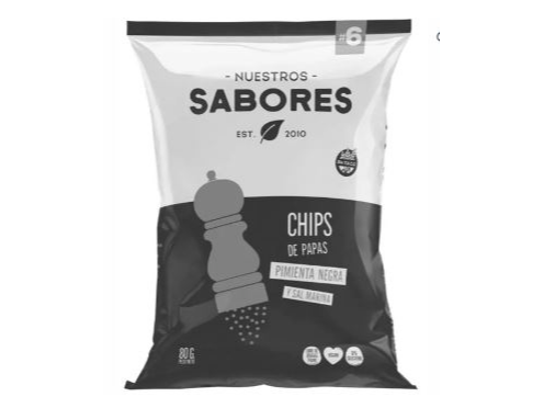 PAPAS FRITAS PIMIENTA NEGRA- NUESTROS SABORES x 80 g