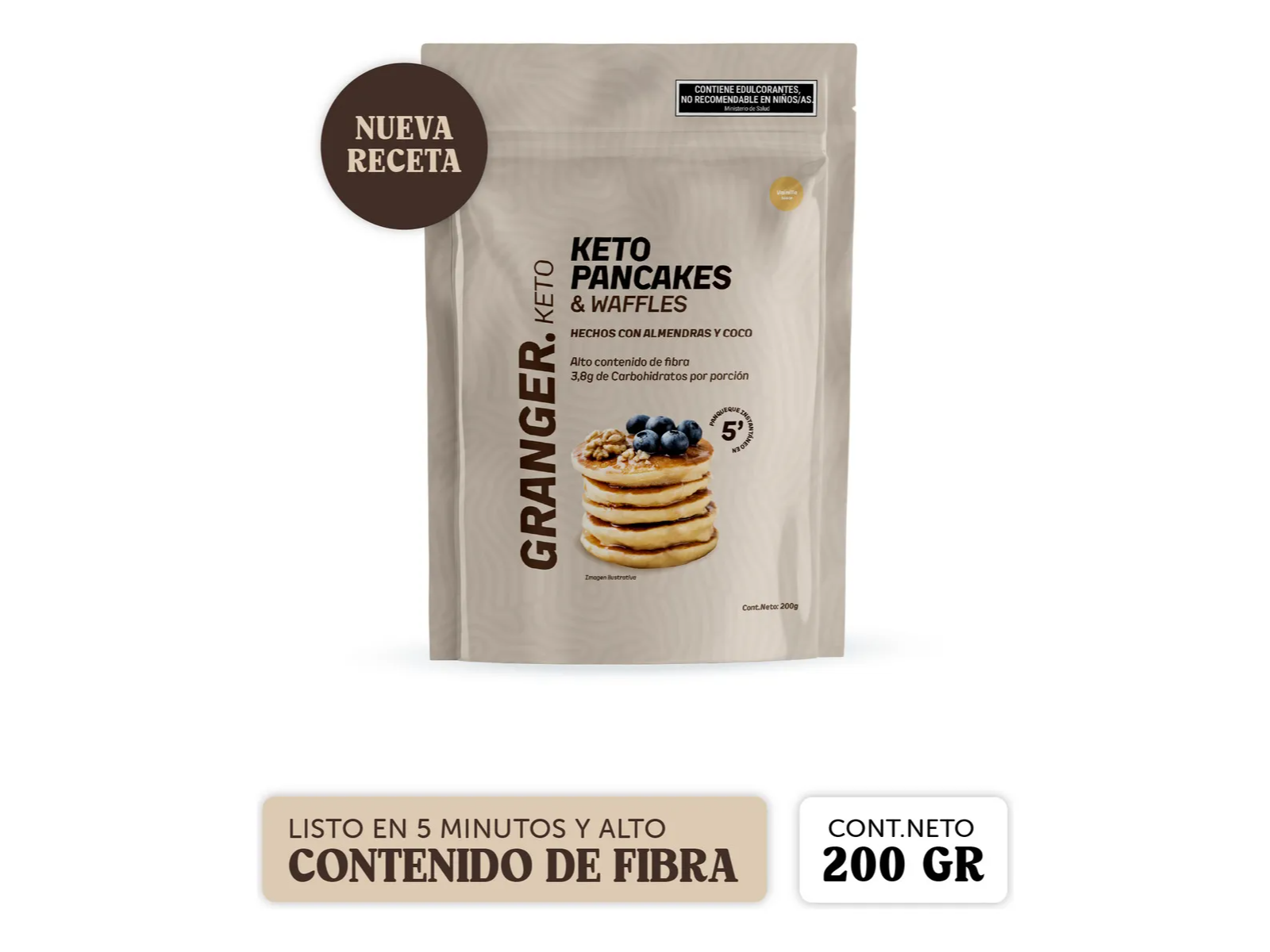 KETO PANCAKES - GRANGER Sabor Vainilla x 200g
