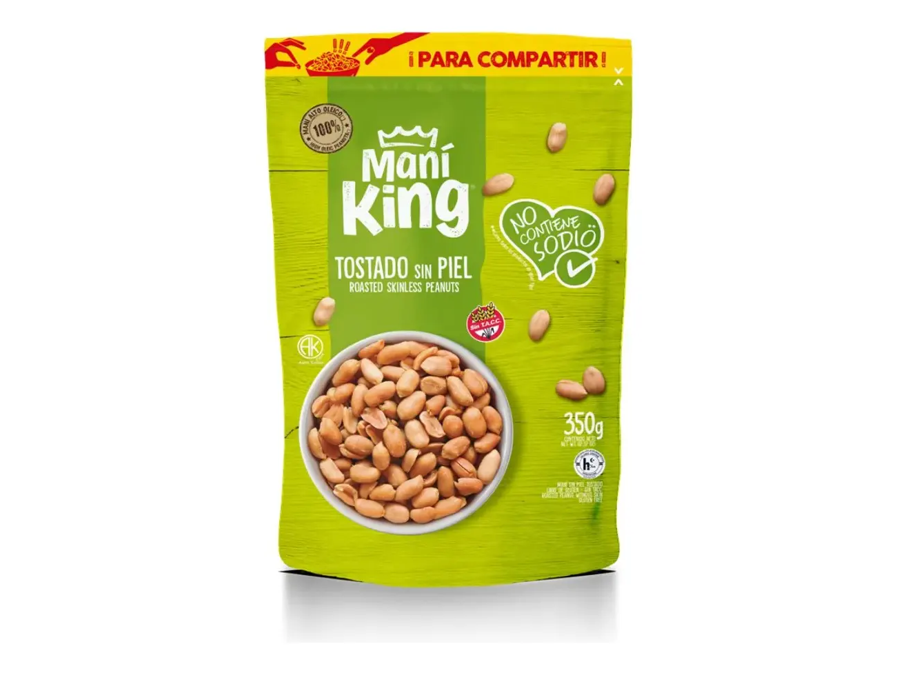 MANI SIN SAL PELADO - MANI KING x 350 G