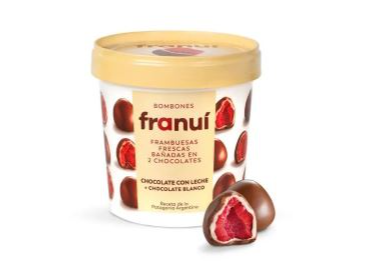 FRAMBUESAS BAÑADAS CON CHOCOLATE - FRANUI x 150 g