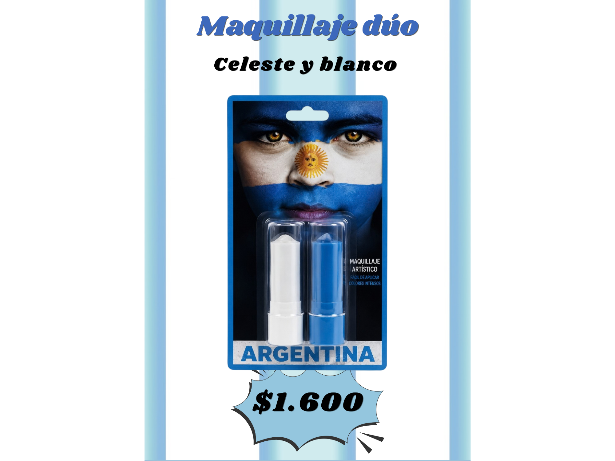 PINTURA P/CARA DUO LABIAL