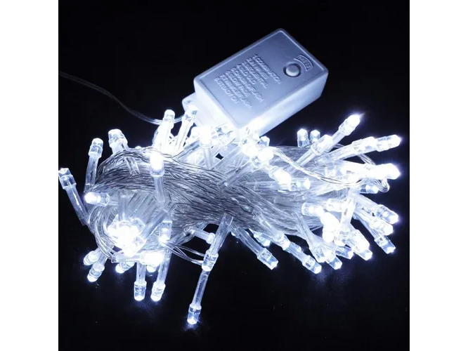 LUCES LED X100 BLANCAS CON ENCHUFE