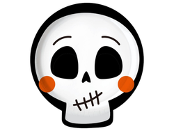 PLATO POLIPAPEL X6 UNIDADES CALAVERA