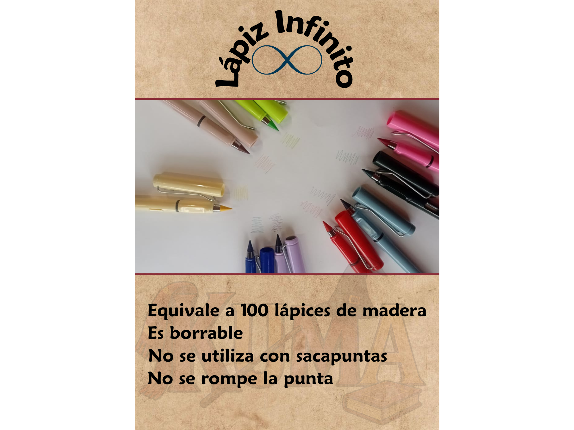 VARIOS COLORES INCLUYE GOMA