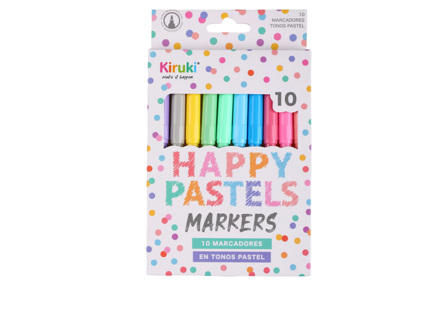 MARCADORES PASTEL X 10 UNIDADES