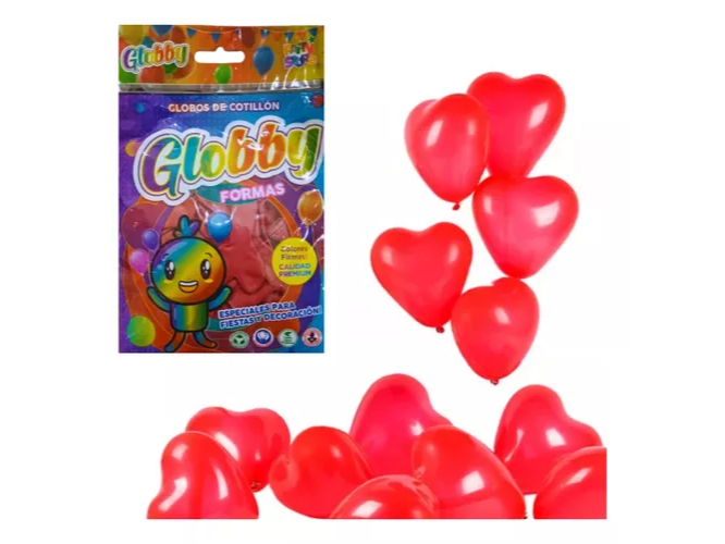 GLOBBY CORAZON ROJO