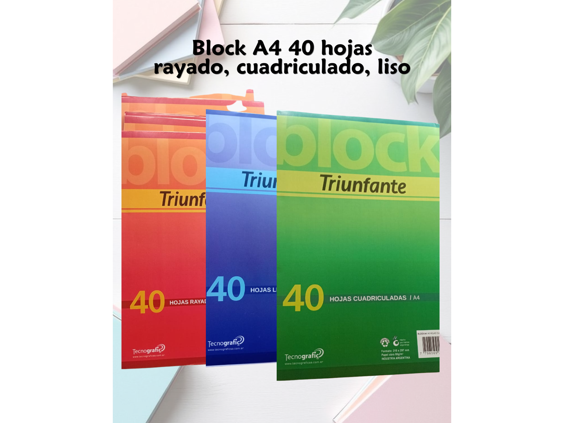 40 HOJAS CUADRICULADAS
